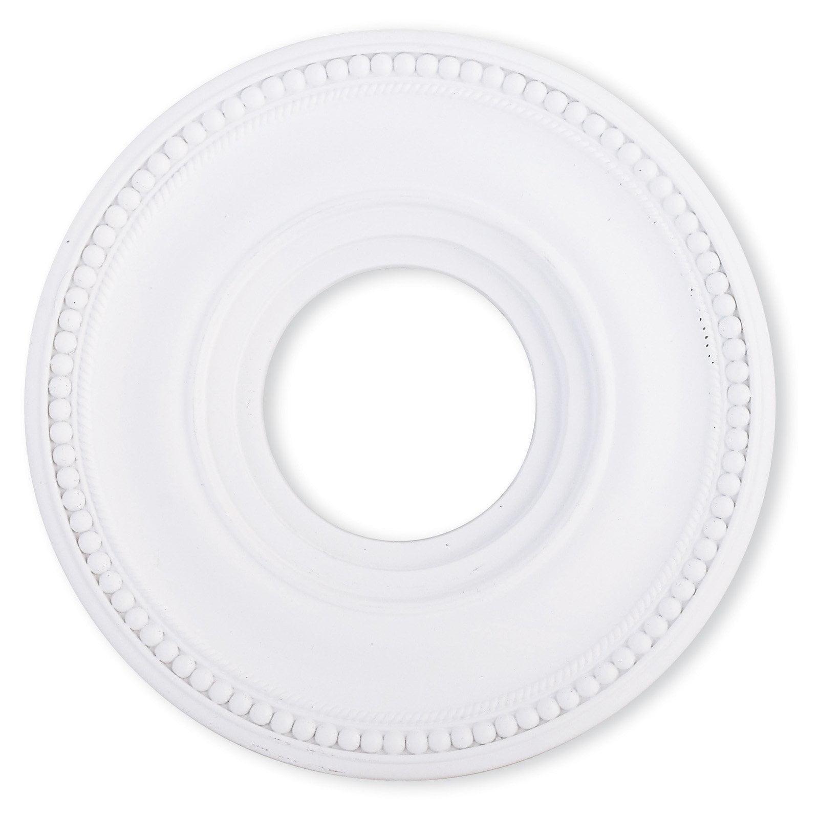 White Polyurethane Traditional Ceiling Medallion, 20 Inches