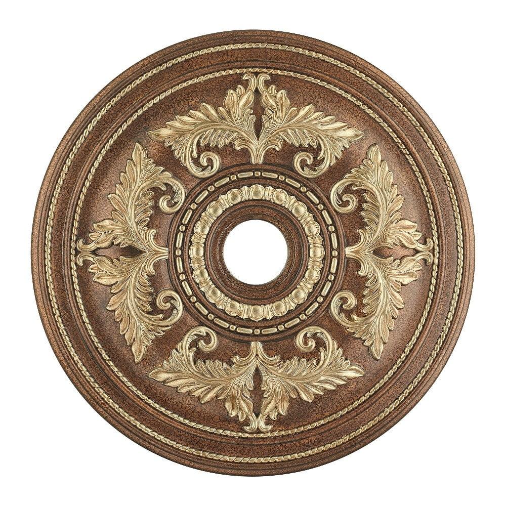 8210-64-Livex Lighting-Versailles - Ceiling Medallion in Style - 30.5 Inches wide by 1.5 Inches high-Hand Painted Palacial Bronze Finish