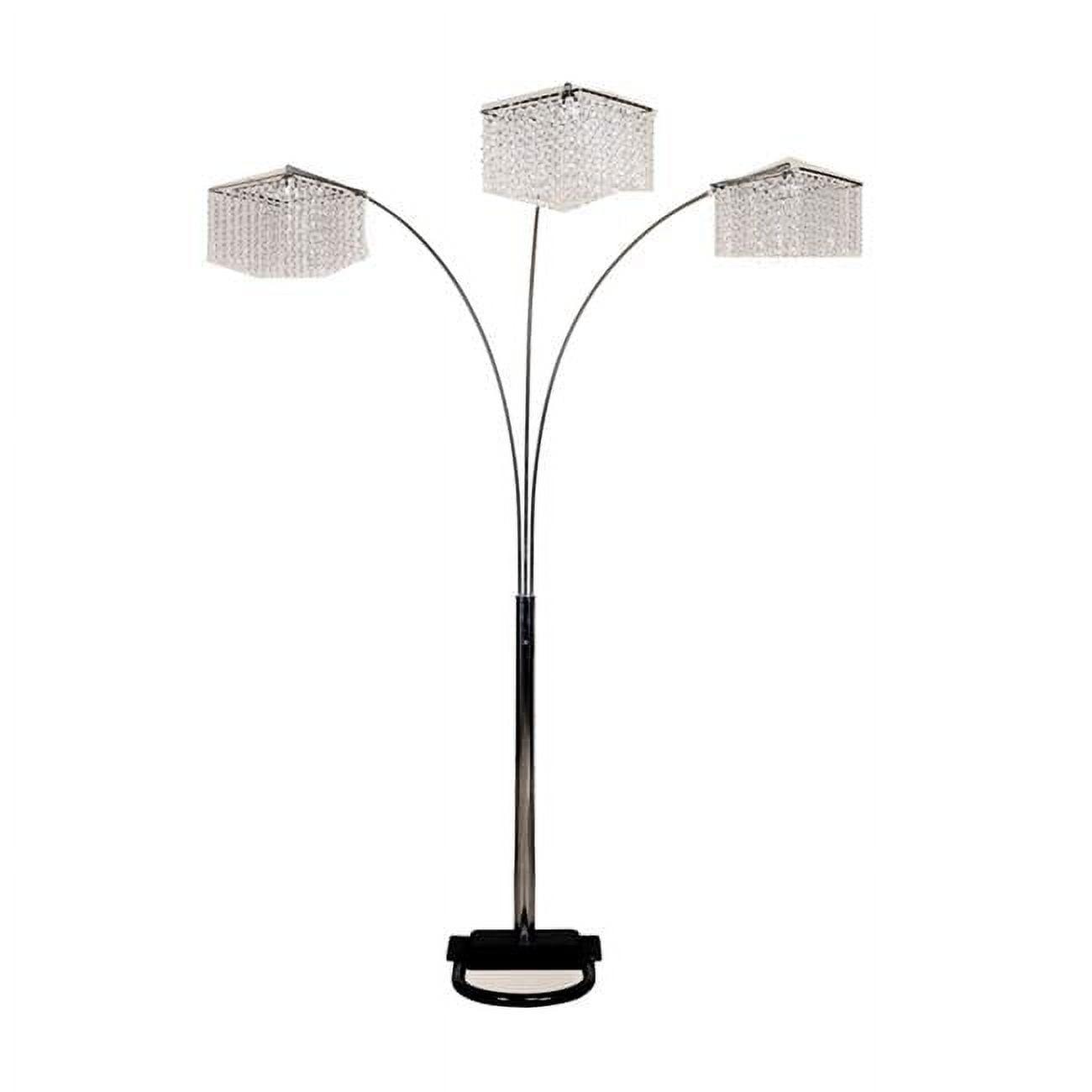 84 in. 3 Crystal Inspirational Arch Floor Lamp