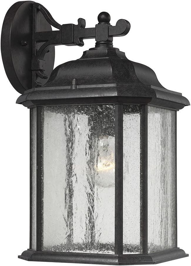 Oxford Bronze Seeded Glass Outdoor Sconce - Energy Star Certified