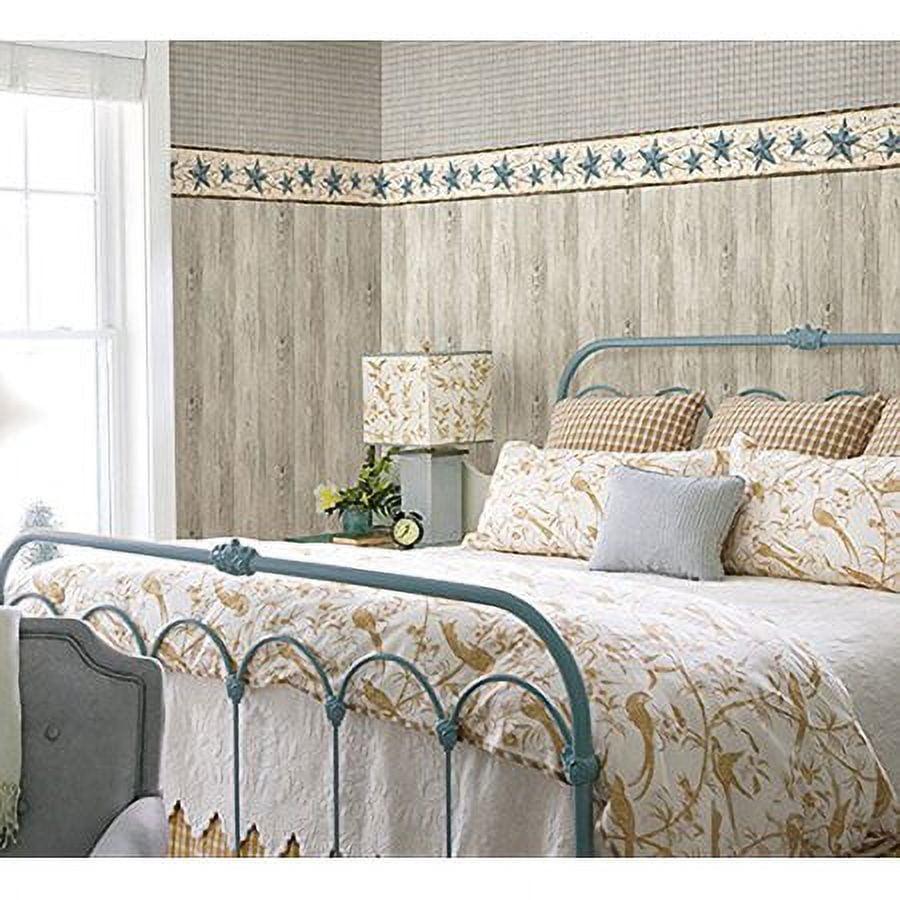 878788 Heritage Tin Star Wallpaper Border Blue CTR65366b