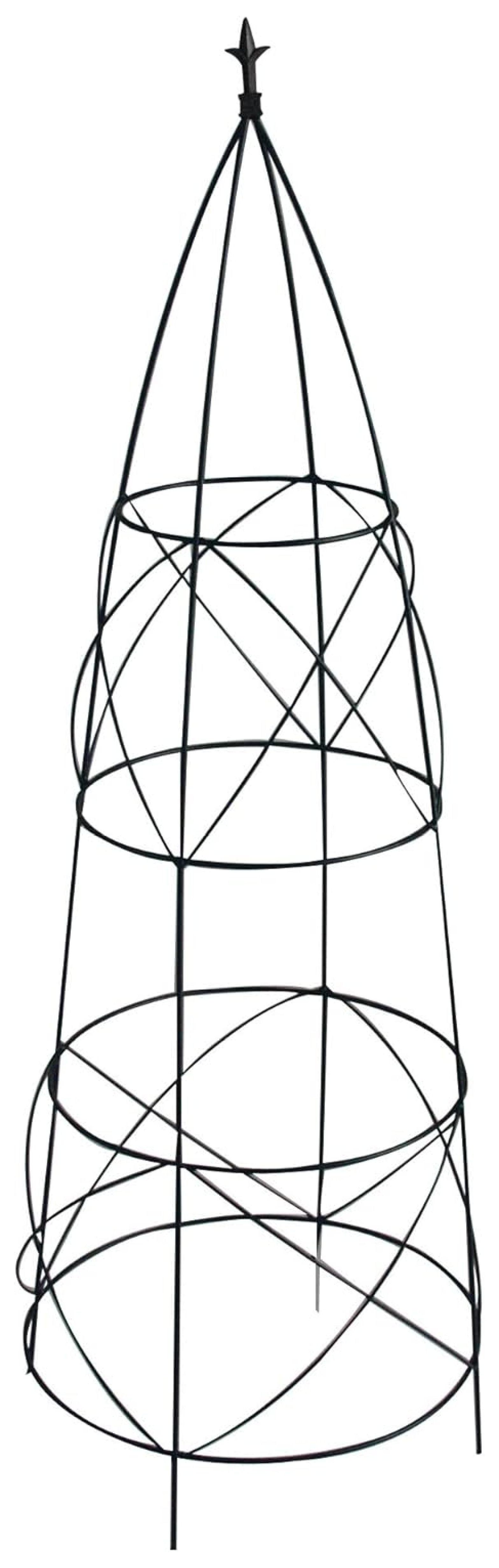 Alieon 89357 Circular Obelisk with Finial, Black, 36-Inch