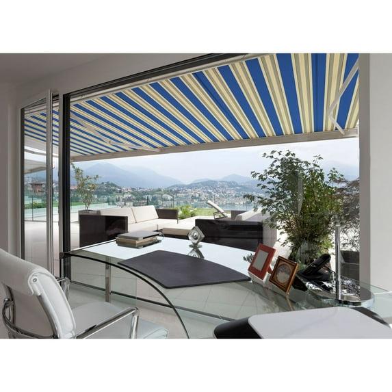 Advaning 10.5'' Fabric, Metal Cover Retractable Patio Awning