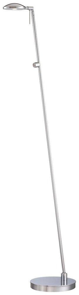 Adjustable Chrome LED Pharmacy Floor Lamp with Dimmer