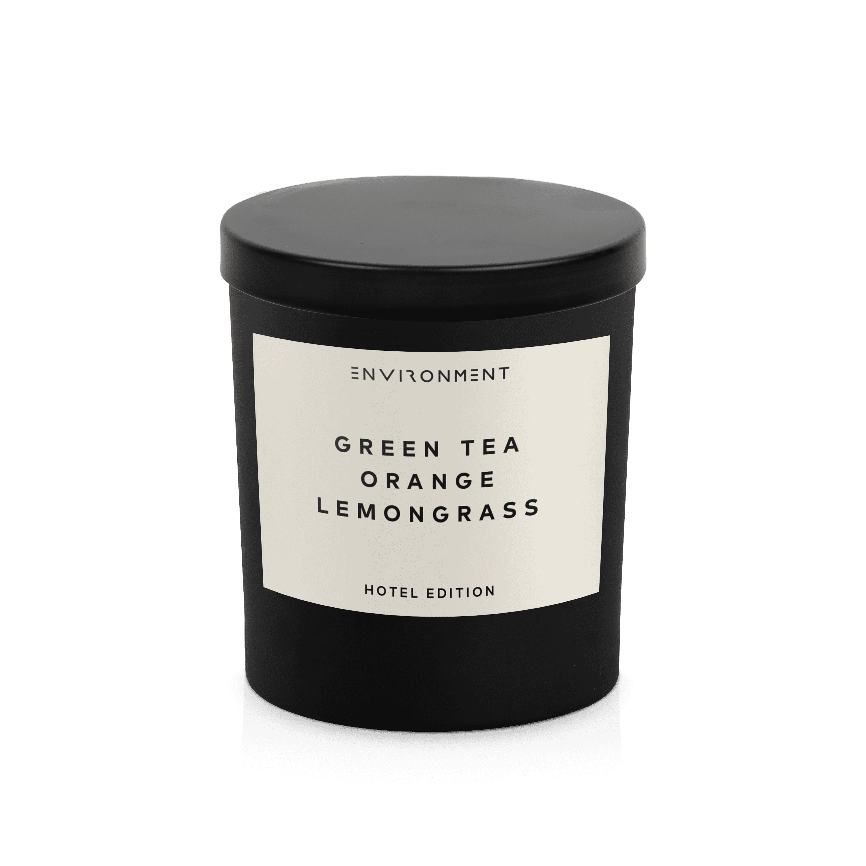 8oz Black Soy Candle with Green Tea, Orange, and Lemongrass Scents