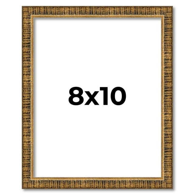 8x10 Frame Gold Picture Frame - Complete Modern Photo Frame Includes UV Acrylic Shatter Guard
