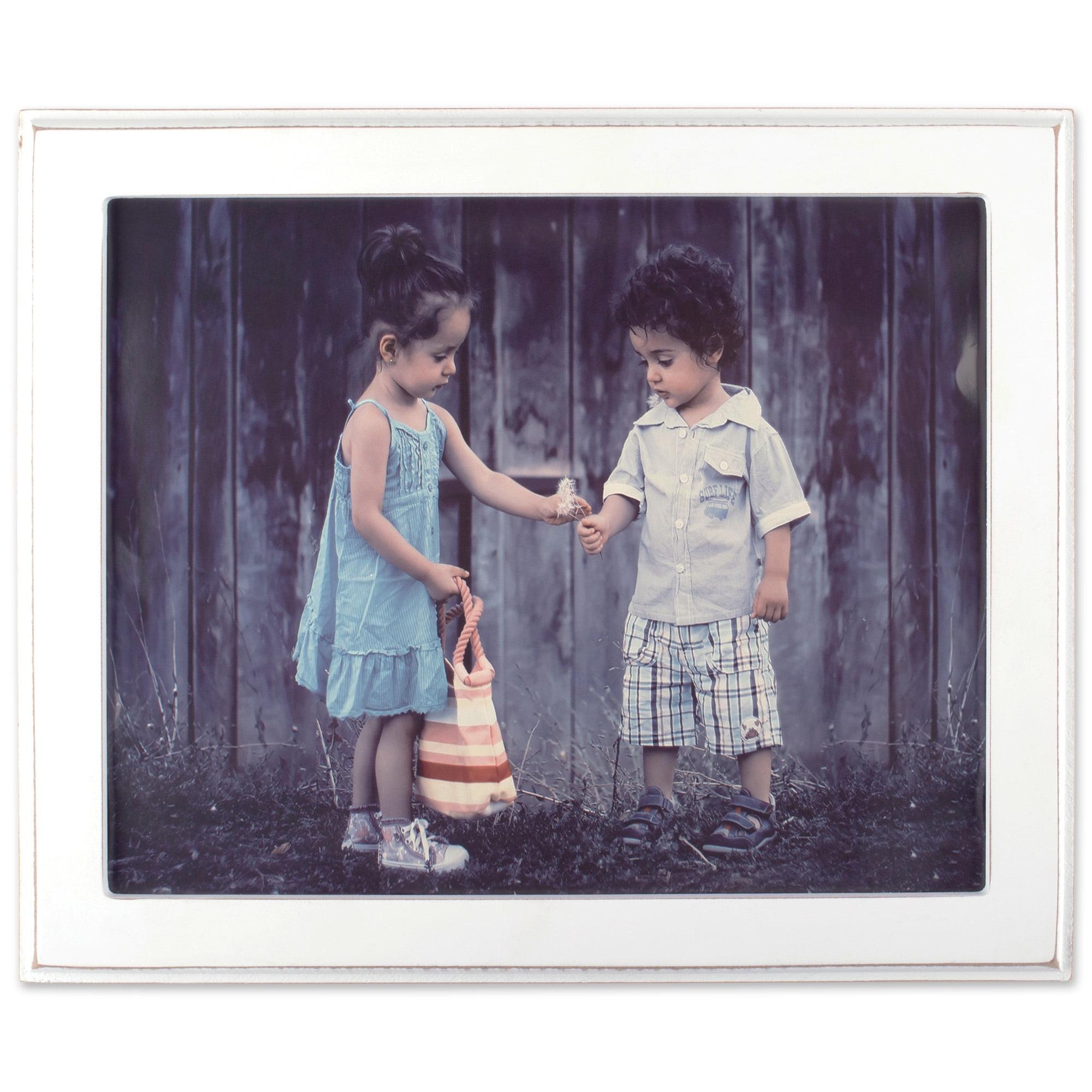 8x10 Vintage White Shiplap Picture Frame