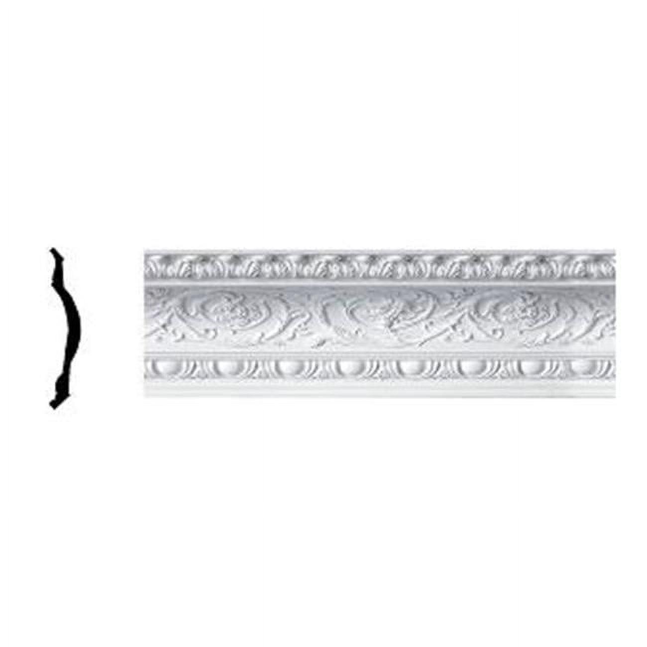 Hillsborough Rococo White Polyurethane Crown Moulding