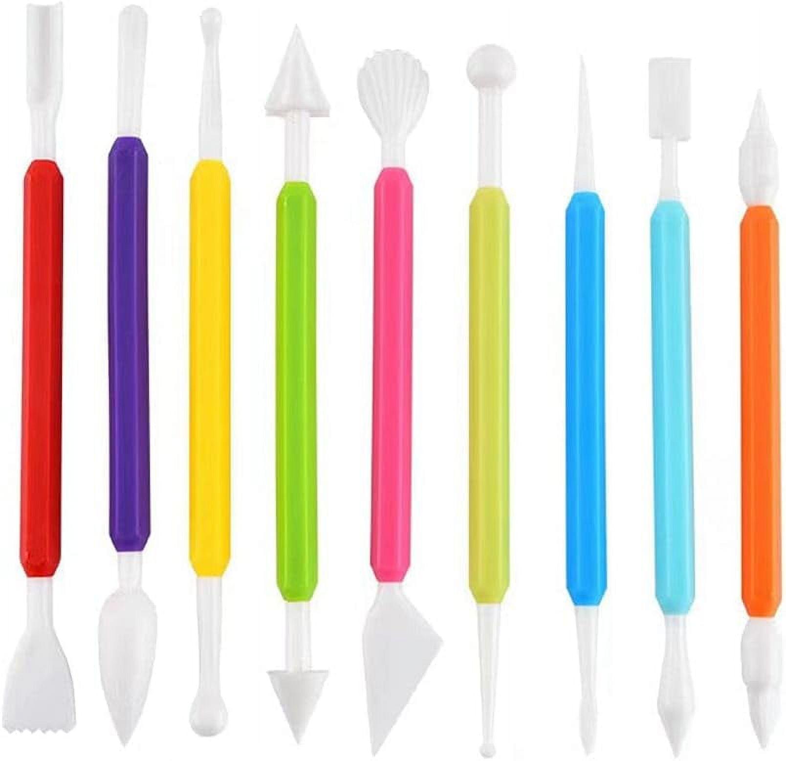 9 Pieces of Clay Carving Tools, Children's Plastic Modeling Clay Tools, Double-Headed Plastic Ceramic Pottery Tool kit, Handicraft Clay Modeling DIY kit Chef Decoration Modeling and Carving Tools