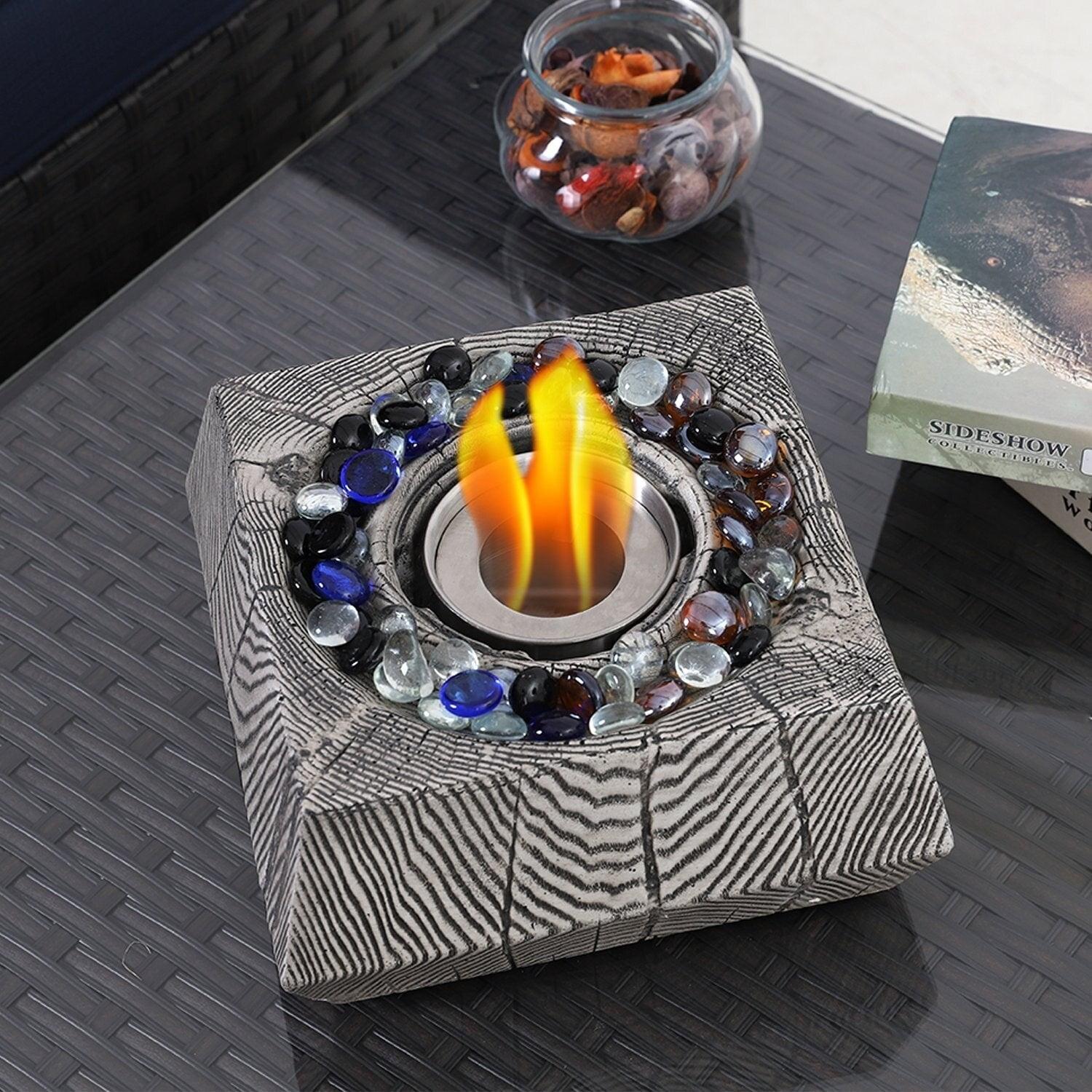 Cuenco de Fuego de Mesa Portátil Terra Fab de 9 ", Fogata Interior/exterior Multicolor
