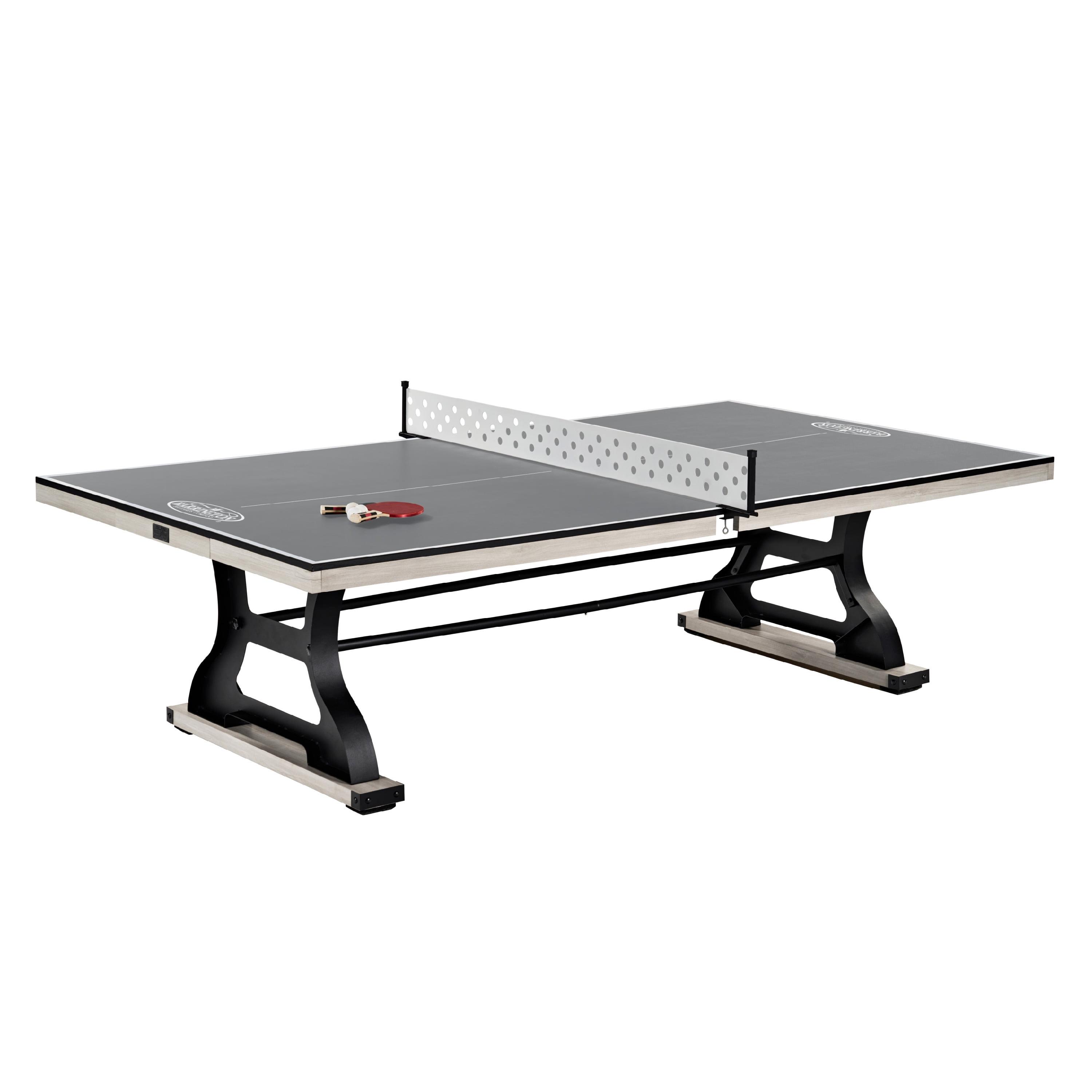 Coventry 9' Black and Silver Wood Composite Table Tennis Table with Metal Net