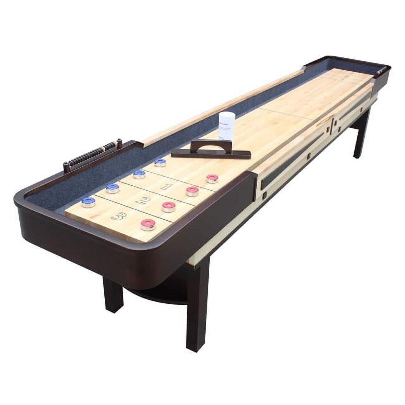 9 ft Espresso Birch Shuffleboard Table with Accessories