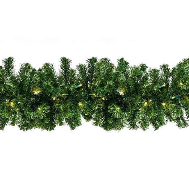 9 ft. Sequoia Pre-Lit with LEDs Garland, Warm White