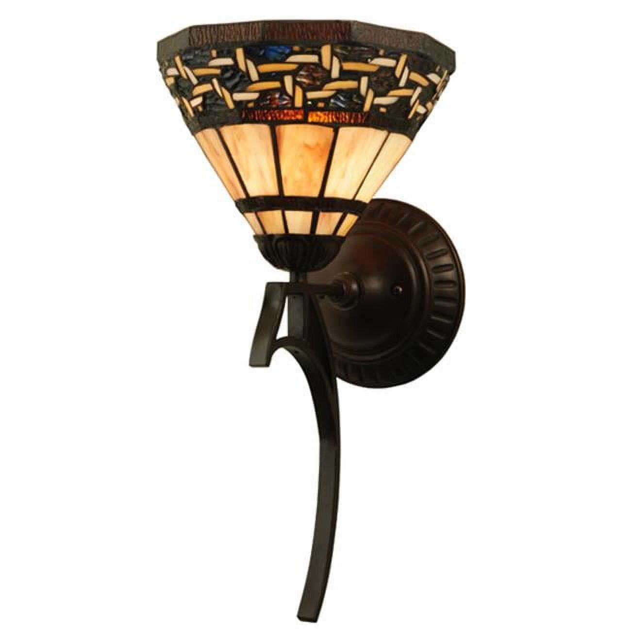 Ilona 18" Bronze and Black 1-Light Wall Sconce