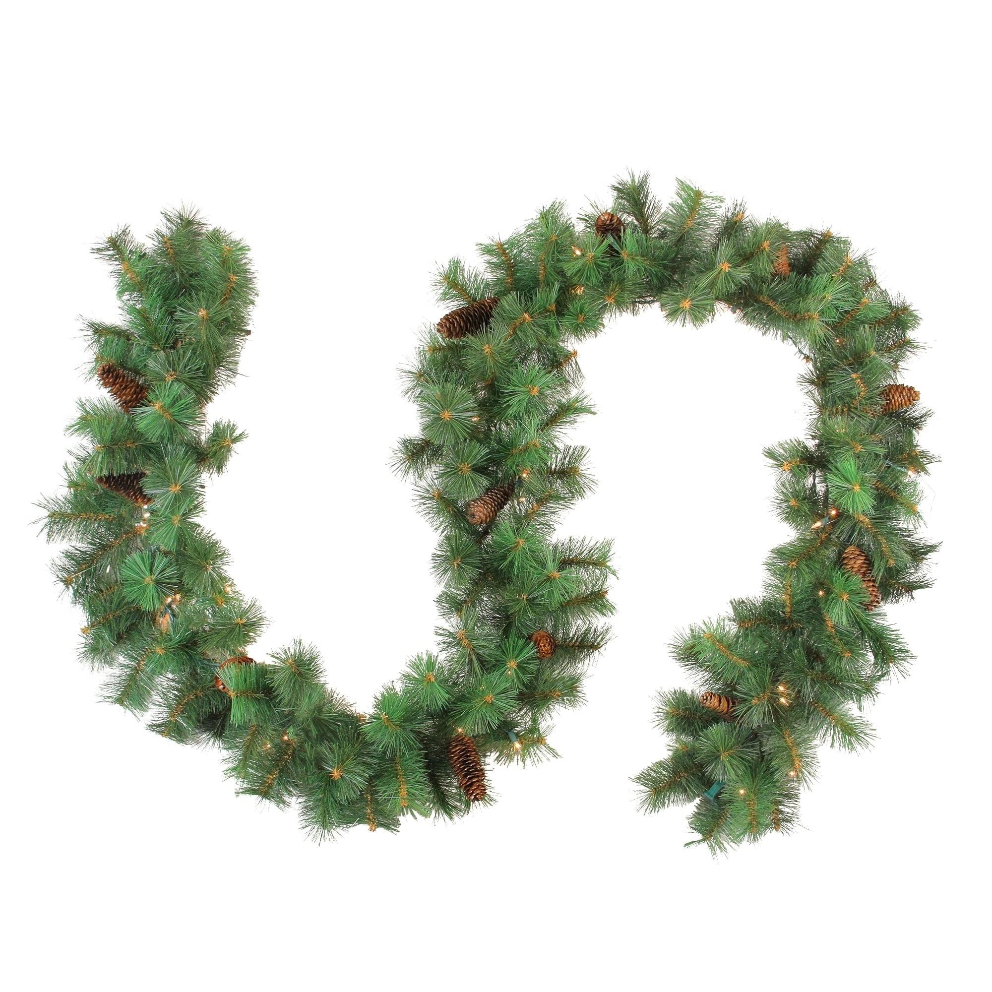 Northlight Pre-Lit Royal Oregon Pine Artificial Christmas Garland - 9' x 12" - Clear Lights