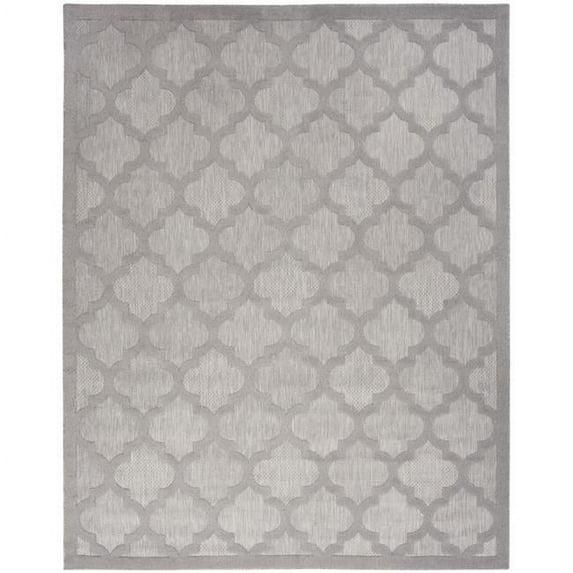 Nourison Easy Care 9' x 12' Silver Grey Indoor/Outdoor Rug