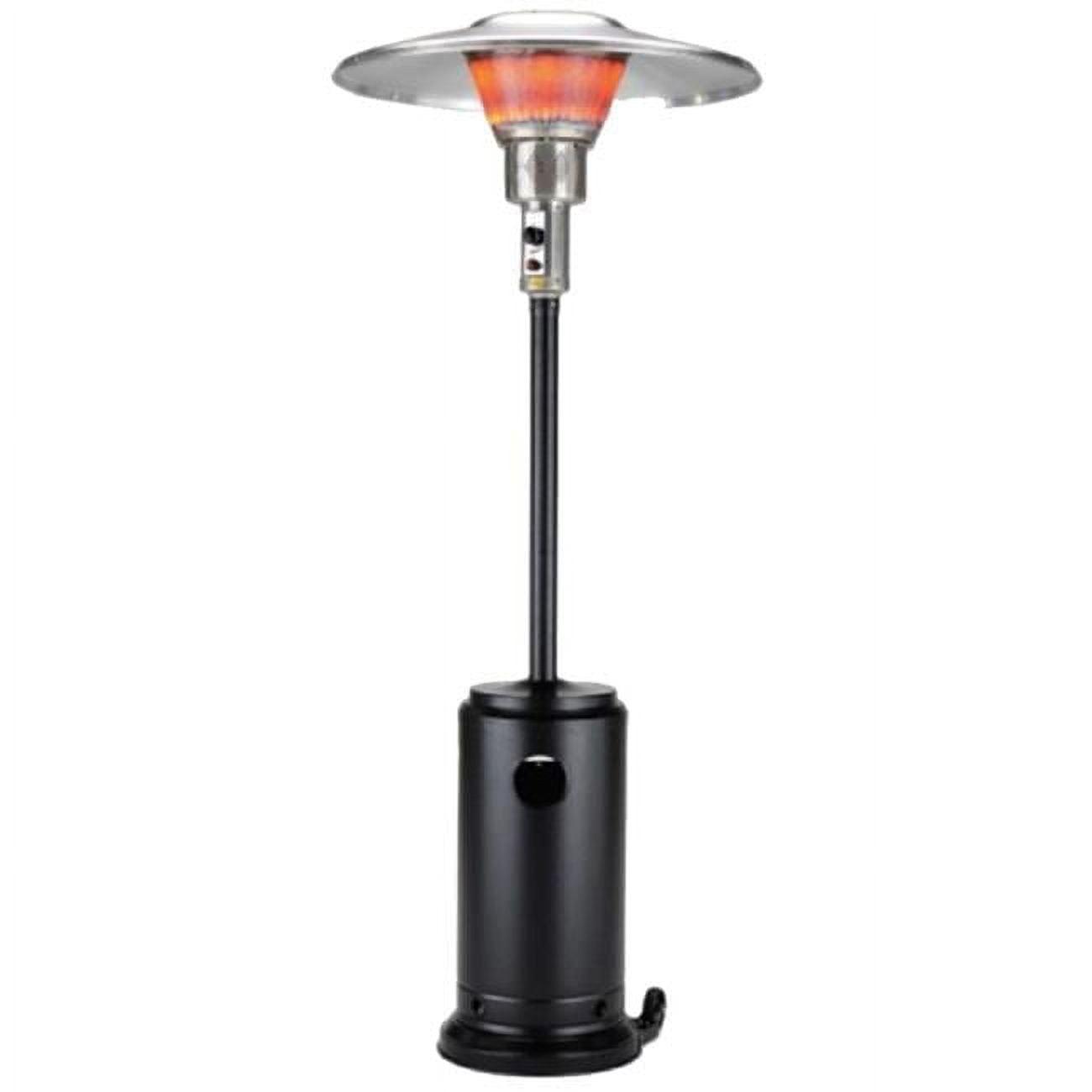 Tall Black Steel Propane Patio Heater with Emergency Shut Off