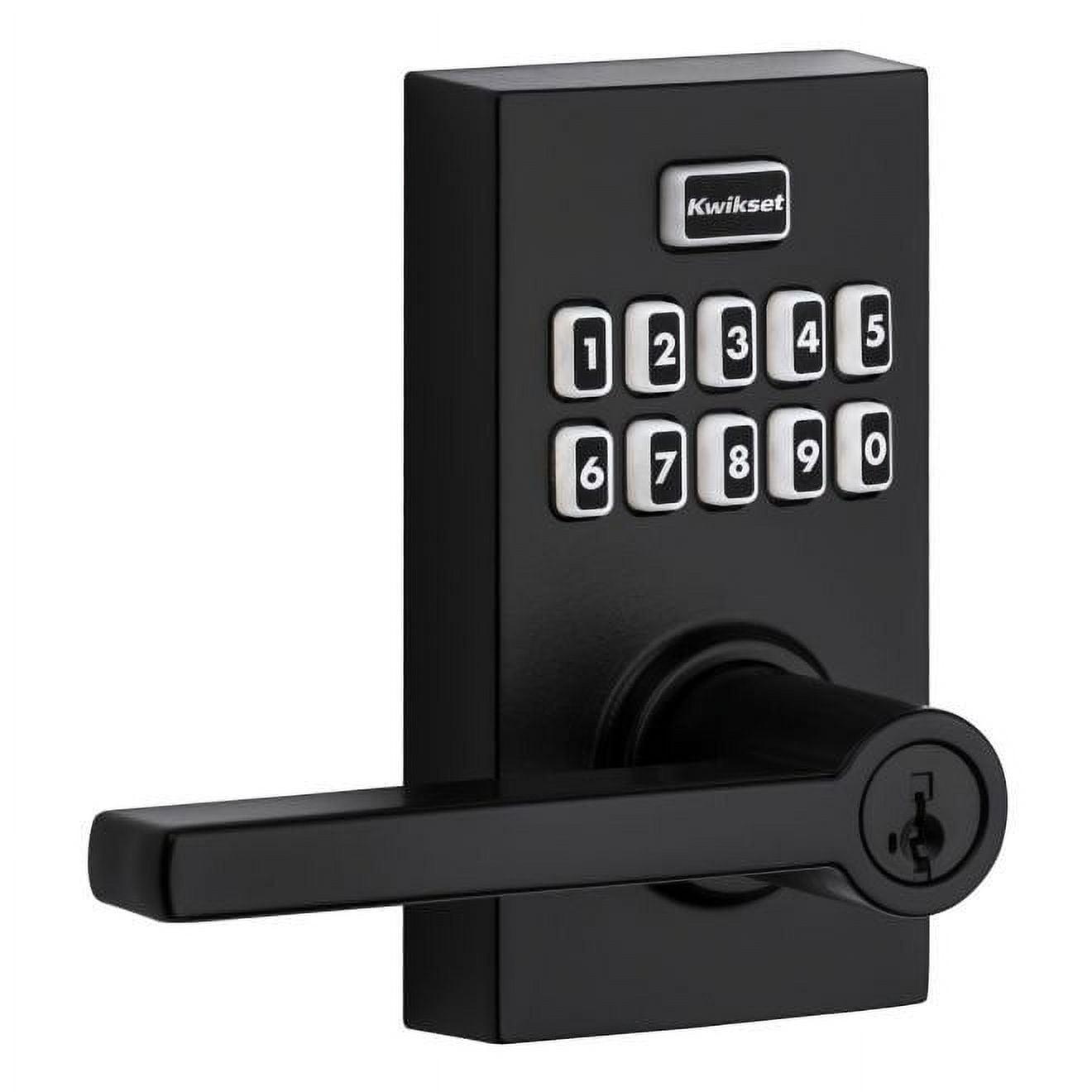 Matte Black Electronic Keypad Entry Door Lever