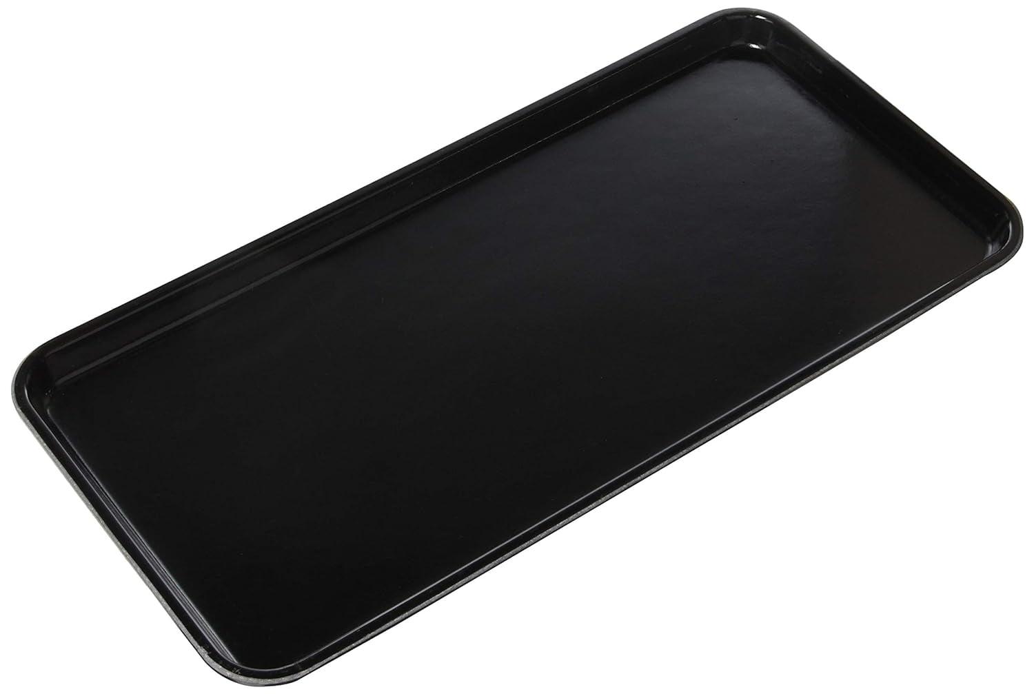 Black Rectangular Fiberglass Market Display Tray, 9" x 18"