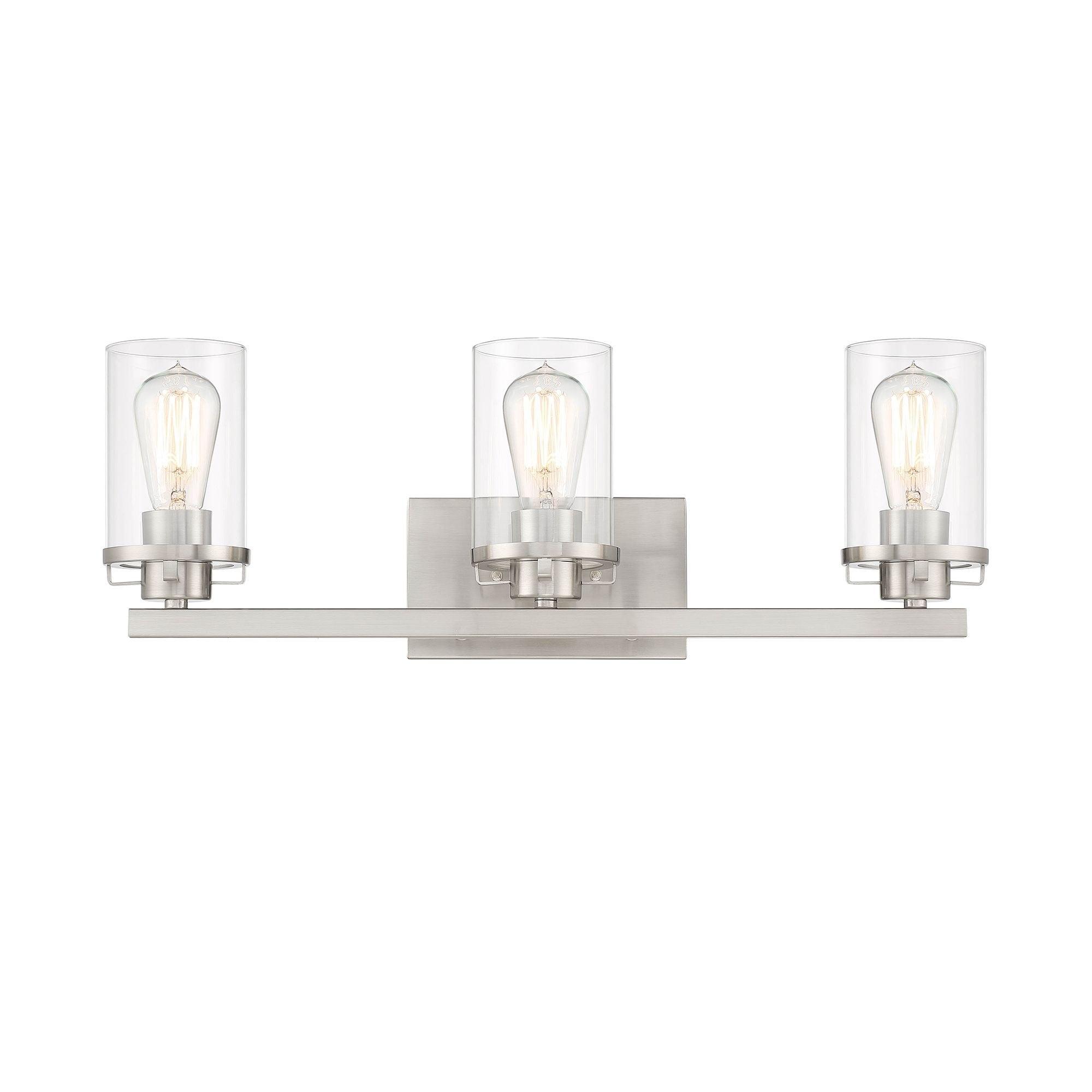 93303-BN-Designers Fountain-Jedrek - 3 Light Bath Vanity In Industrial Style-8.25 Inches Tall and 24 Inches Wide