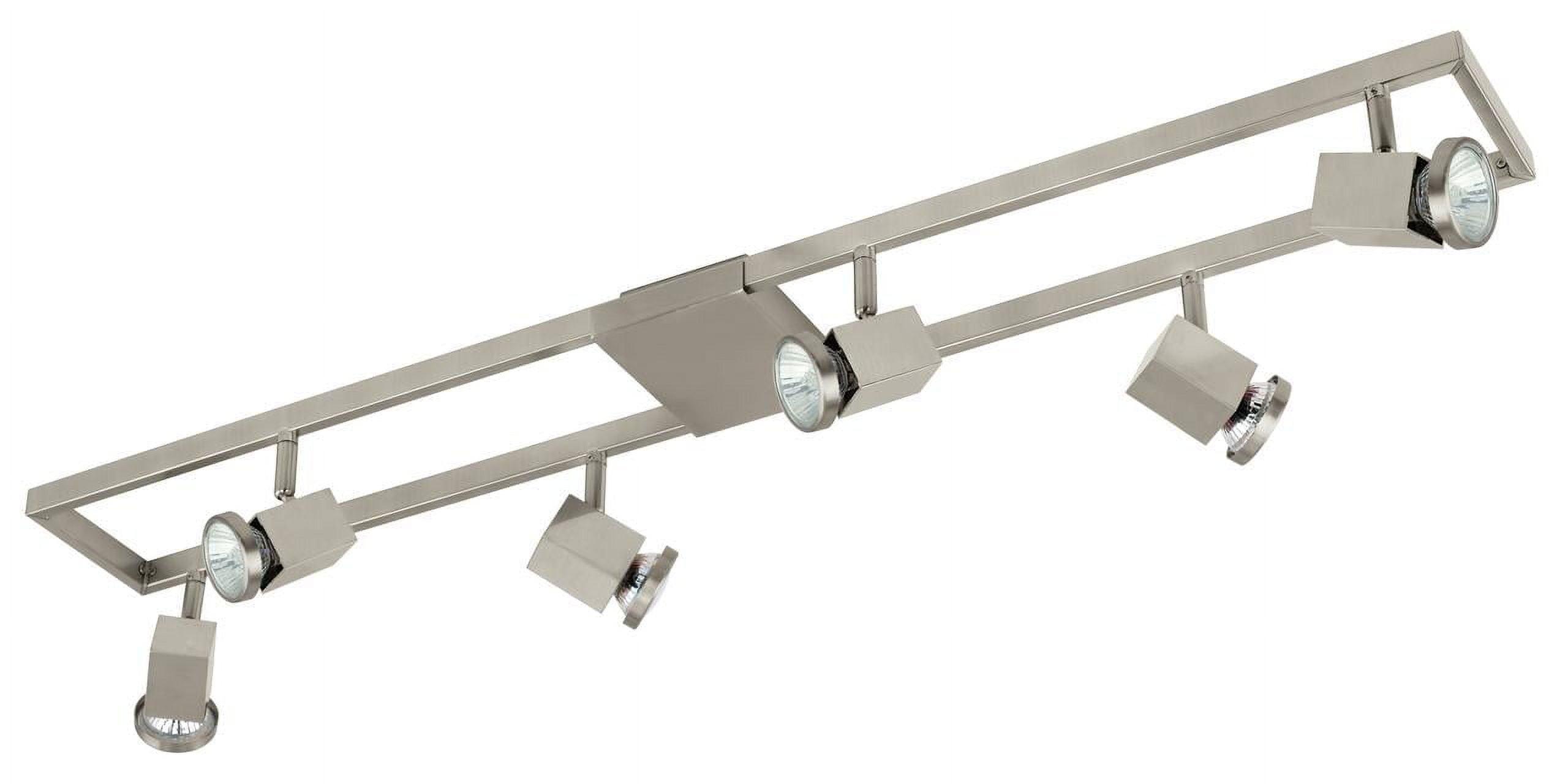 Satin Nickel 6-Light Adjustable Track Light Fixture