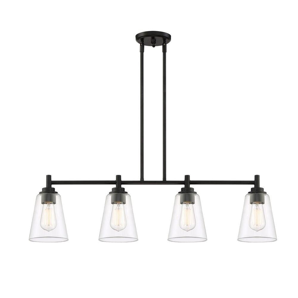 Westin Contemporary 4-Light Matte Black Island Pendant