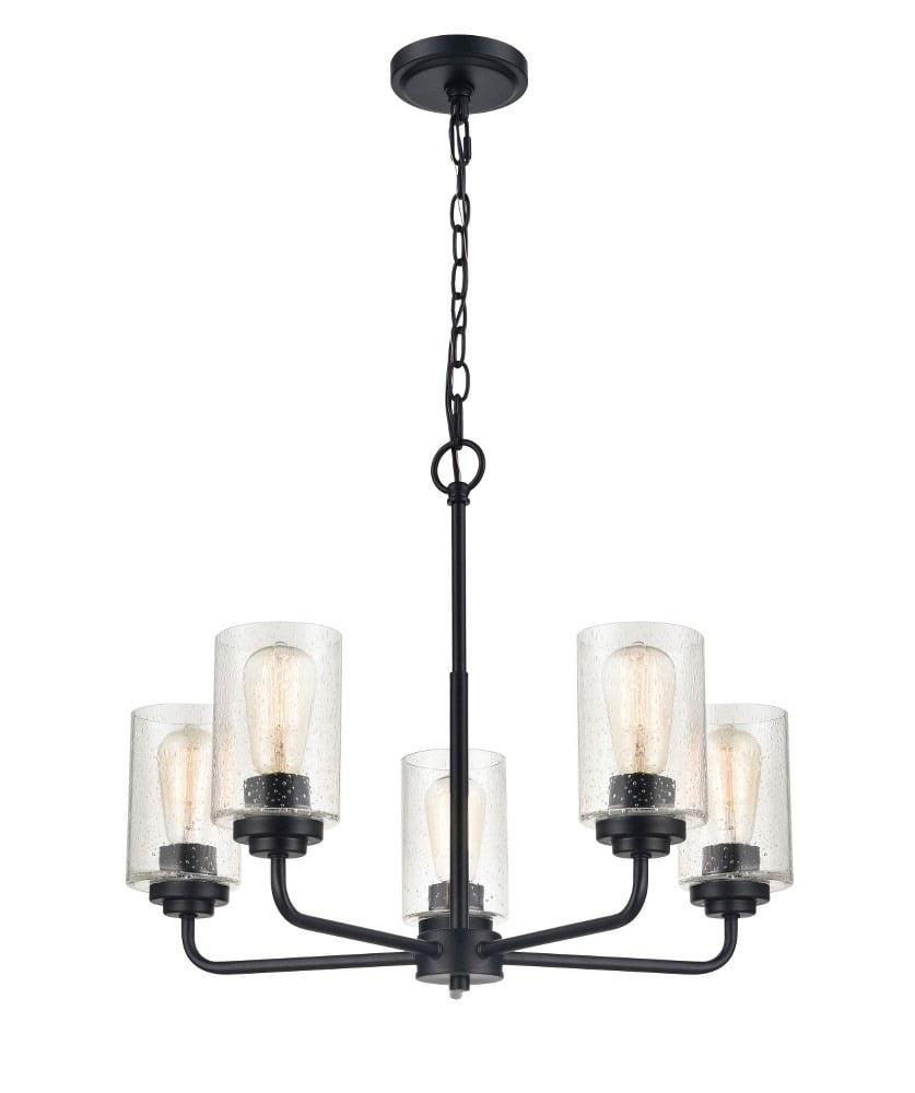 Millennium Lighting Moven 5 - Light Chandelier in  Matte Black