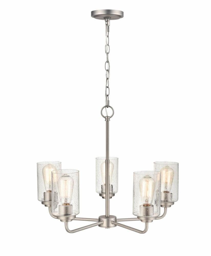 Millennium Lighting Moven 5 - Light Chandelier in  Satin Nickel