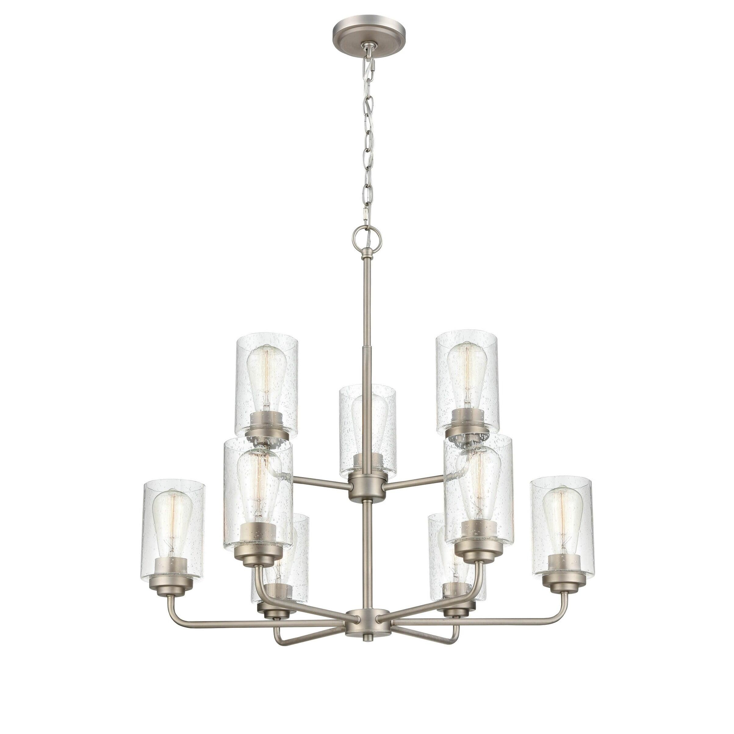 Millennium Lighting Moven 9 - Light Chandelier in  Satin Nickel