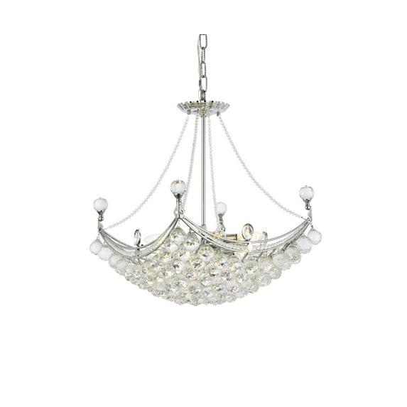 9800 Corona Colloection Chandelier L:20 in W:20in H:20in Lt:8 Chrome Finish (Royal Cut Crystals)