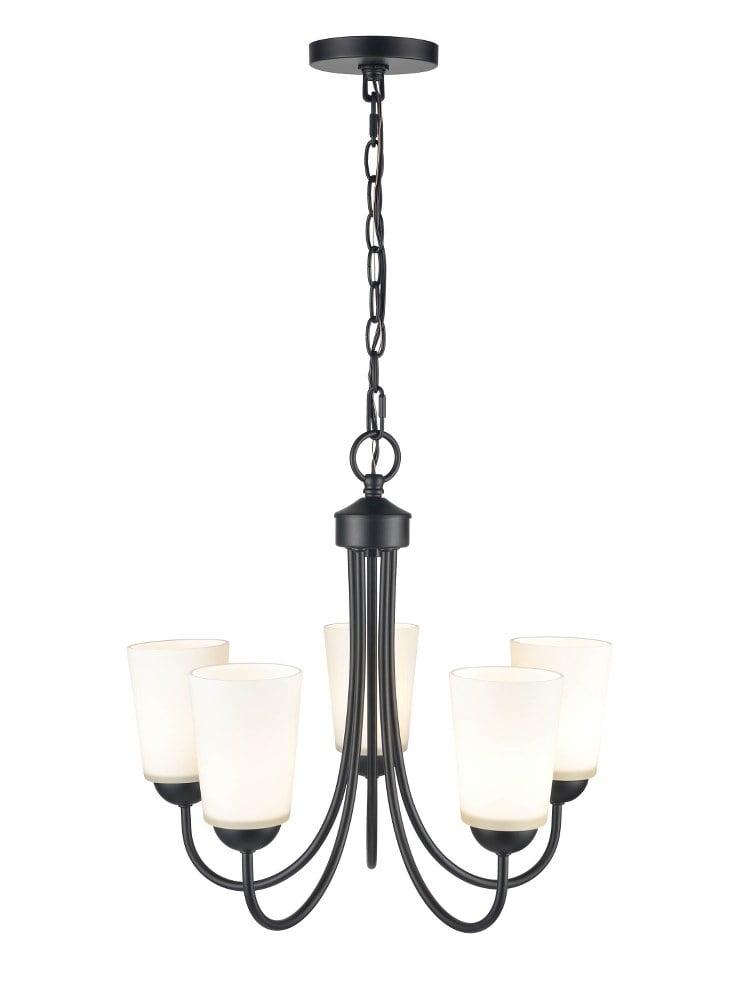 Ivey Lake Matte Black 5-Light Traditional Chandelier