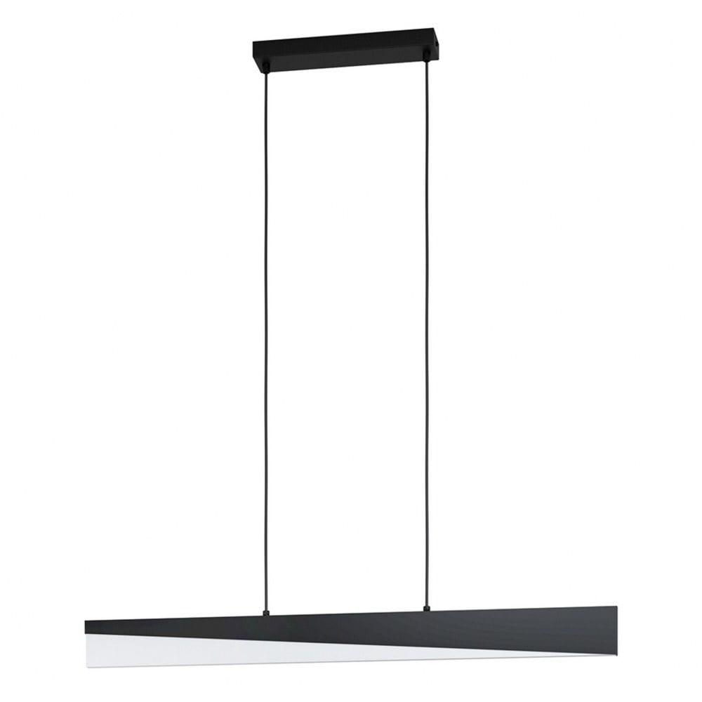 31.3" Isidro Integrated LED Diffuser Pendant Structured Black Finish - EGLO