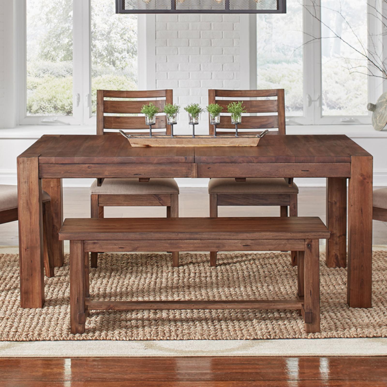 Salvaged Mahogany 42"x90" Extendable Industrial Dining Table