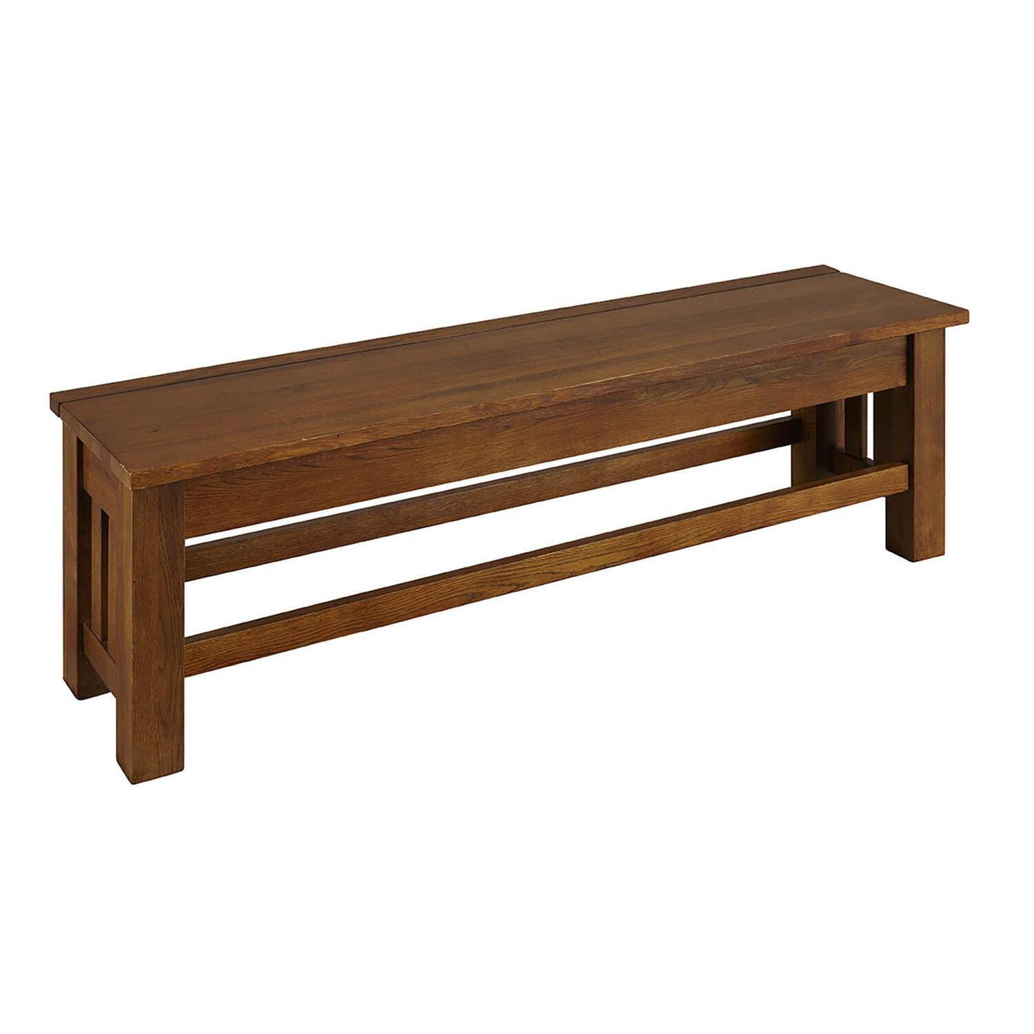 Laurelhurst 60" Cognac Oak Mission Storage Bench