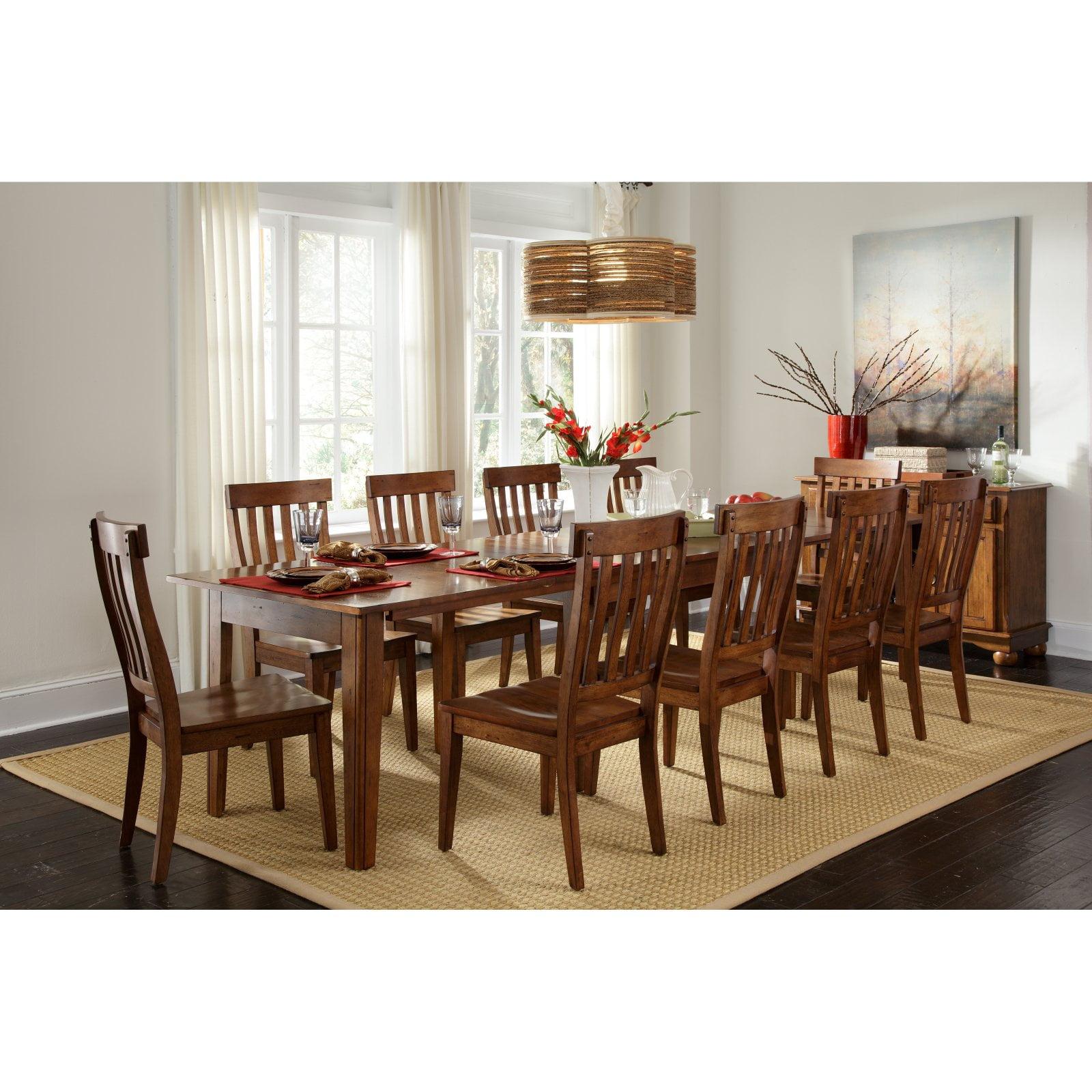 Transitional Rustic Amber Extendable Dining Table in Reclaimed Wood