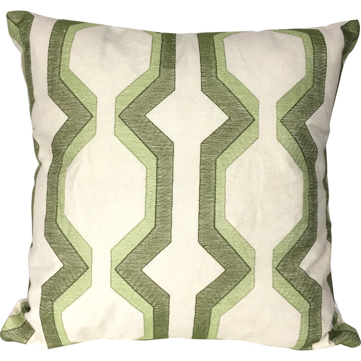 Geometric Cotton Blend Throw Pillow