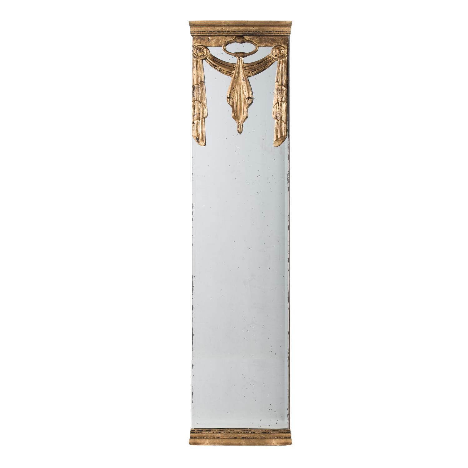 Antique Gold Rectangular Full Length Wall Mirror