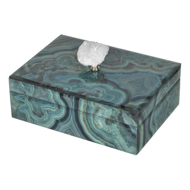 Bethany Marbled Box - Blue, Brown - Large