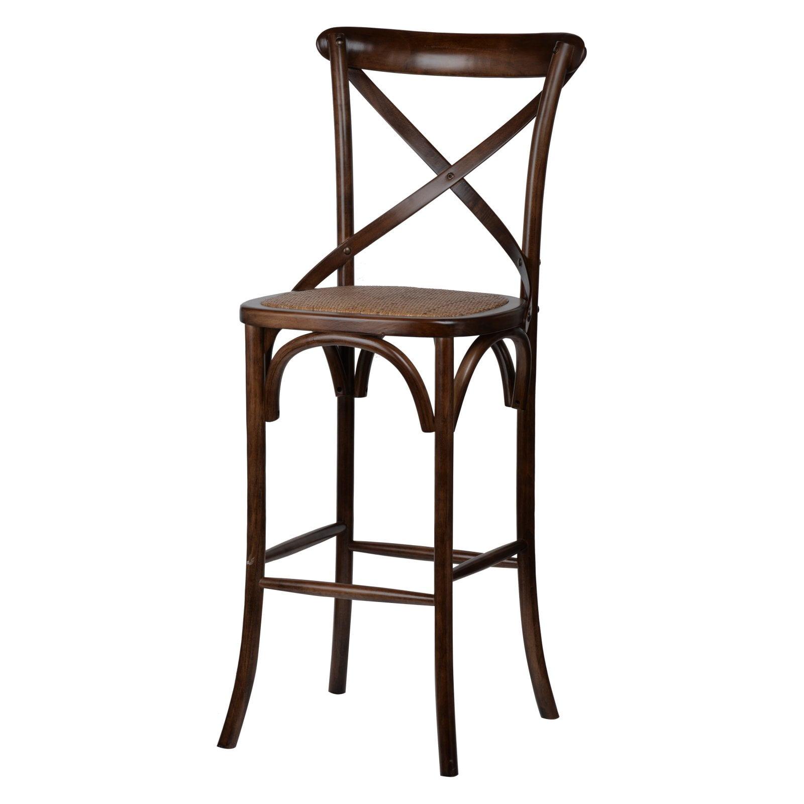 Ebury Classic Vintage Swivel Bar Chair in Dark Brown Wood