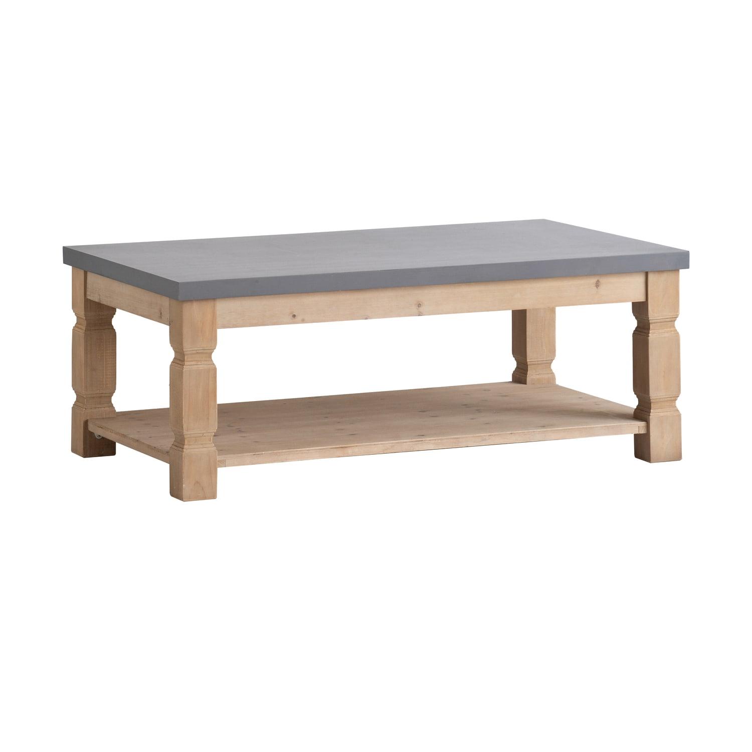 Gray and Brown Rectangular Wood Veneer Coffee Table