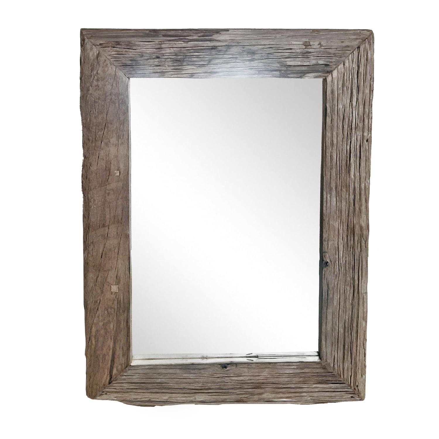 A&B Home Wood Wall Mirror