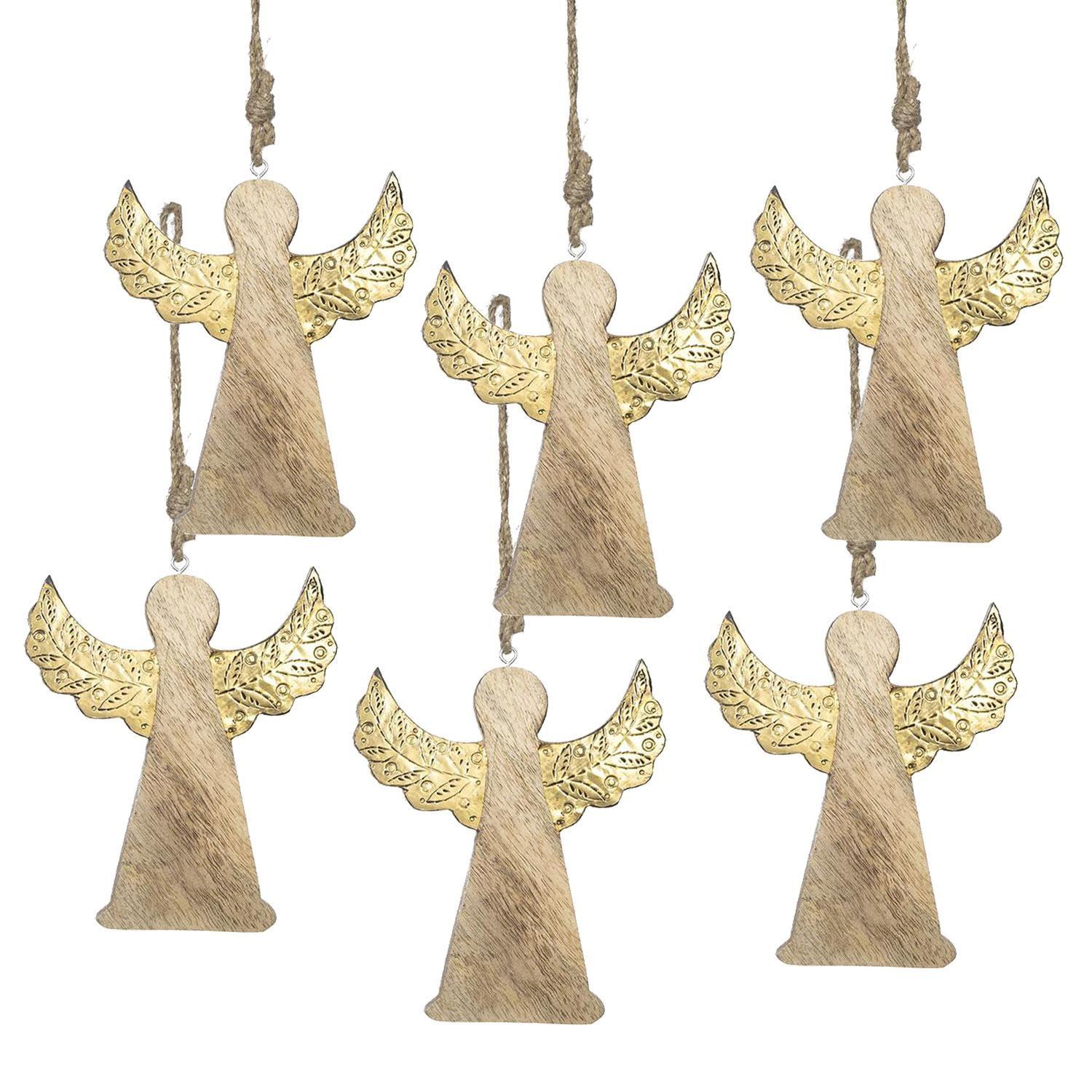 Hanging Angels - Set of 6 - Brown