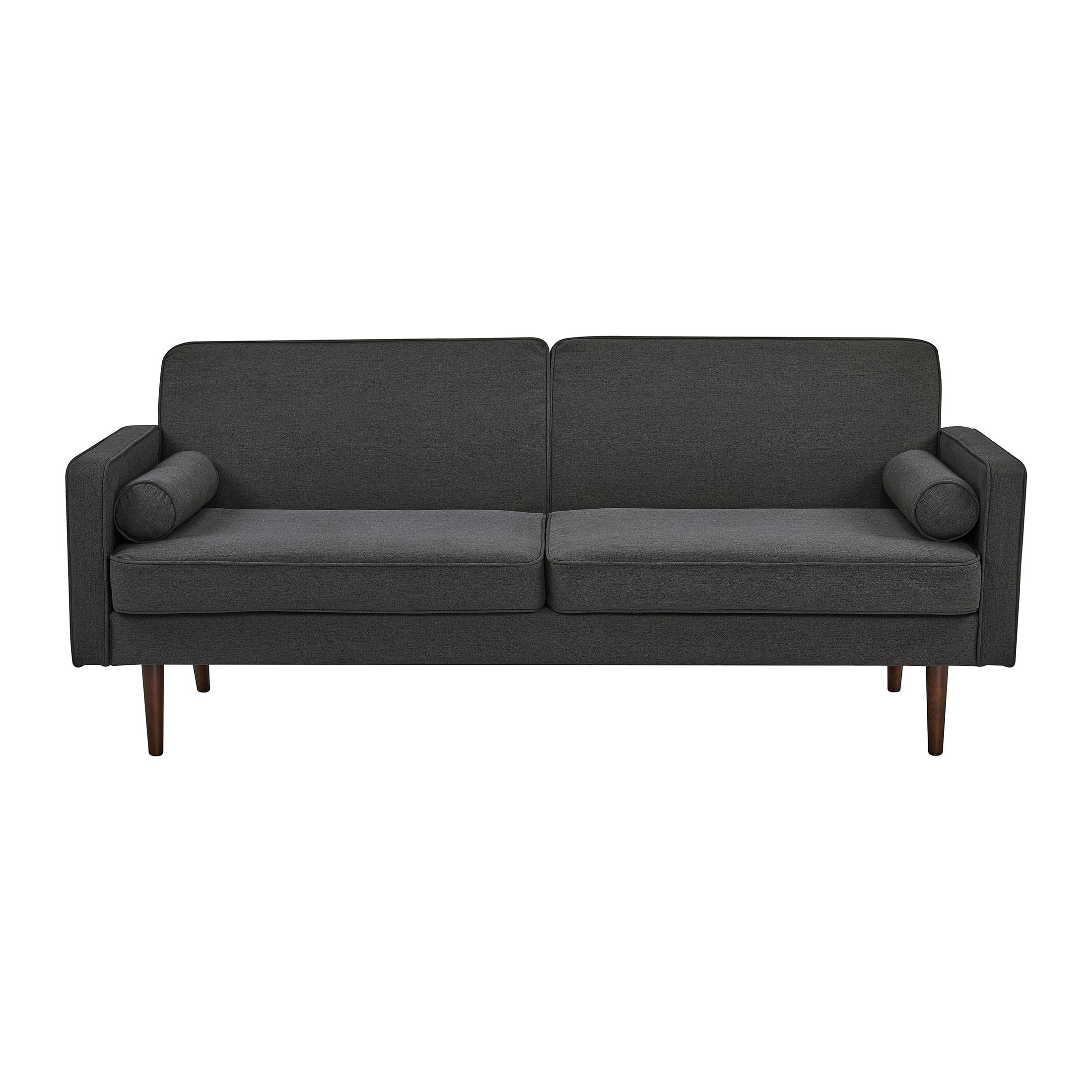 A&D Home Rolla Convertible Futon Sofa, Charcoal