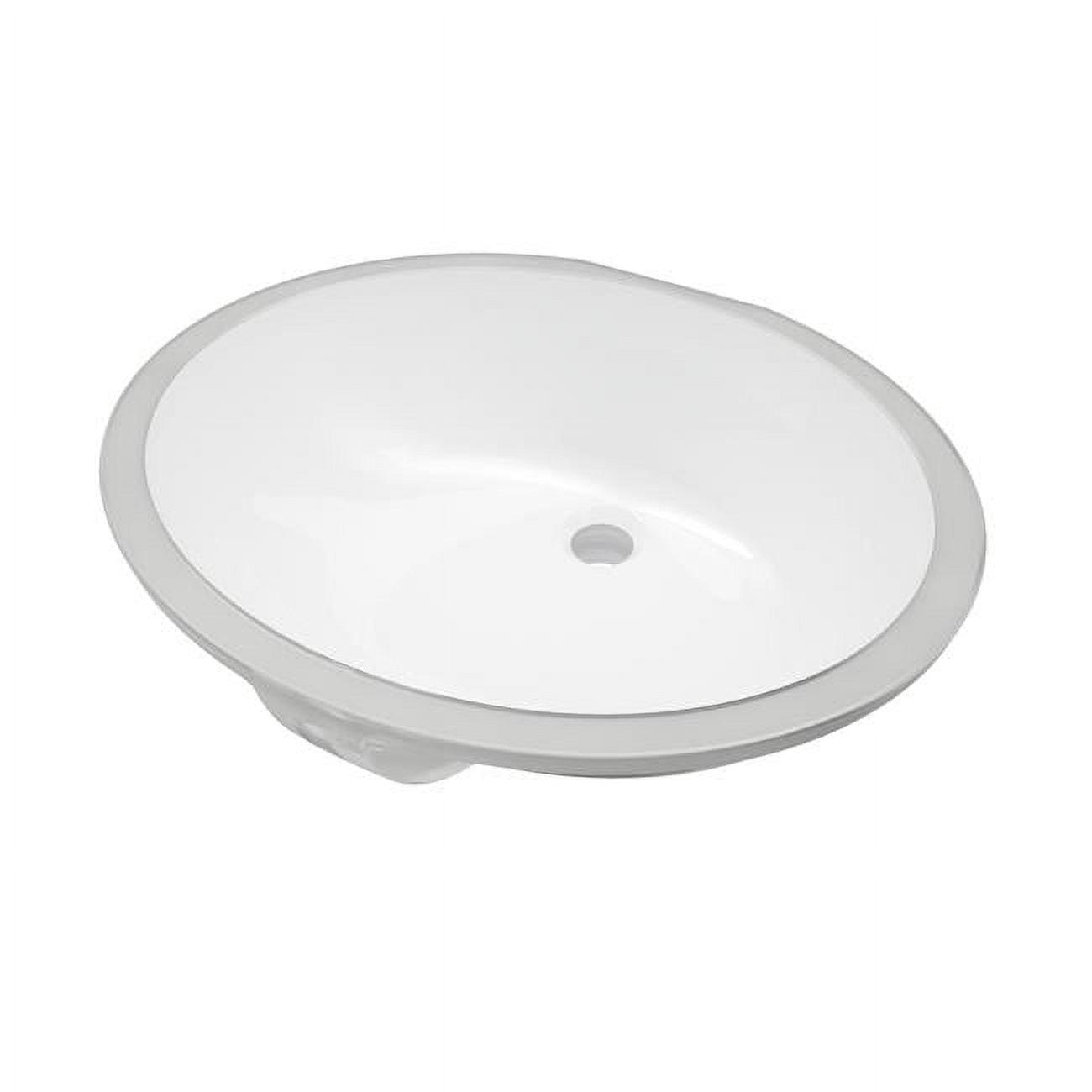 Sulu Glossy White Ceramic Oval Undermount Sink