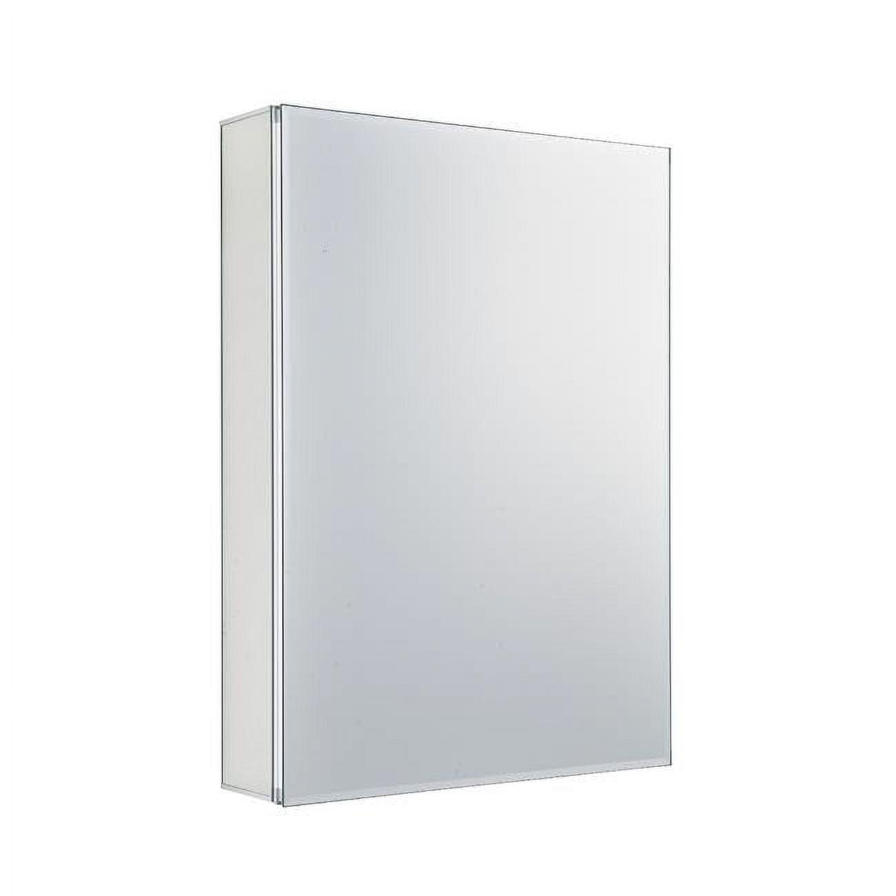 5.34'' W 28'' H Recessed Frameless Medicine Cabinet with Mirror and Fixed Shelves