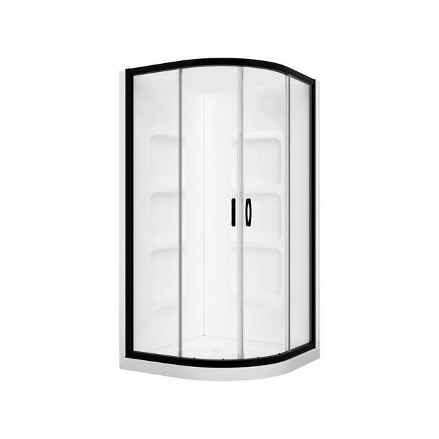 38.5'' W 74'' H Framed Round Reversible Shower Enclosure