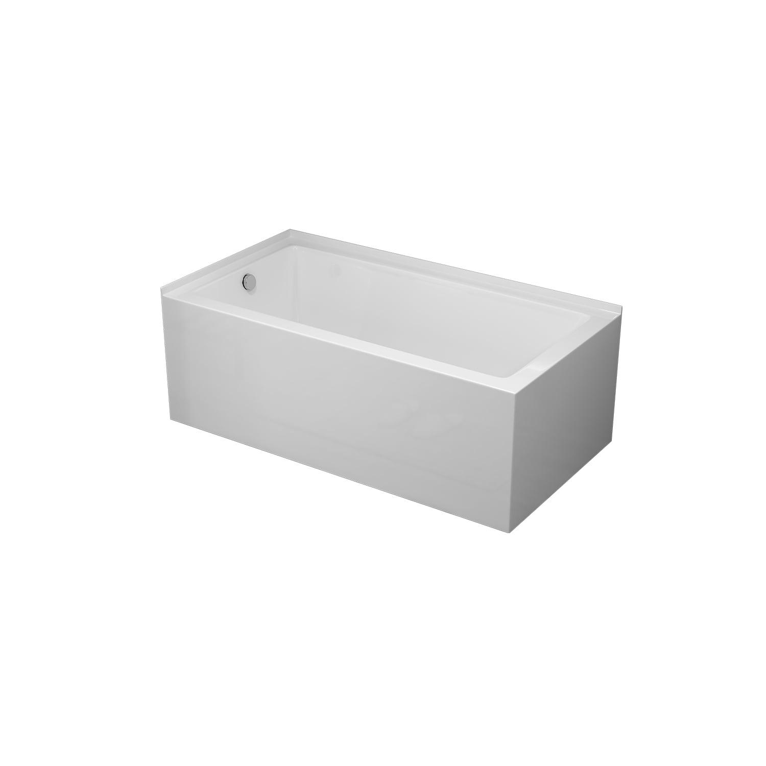60'' x 32'' Alcove Soaking Acrylic Bathtub