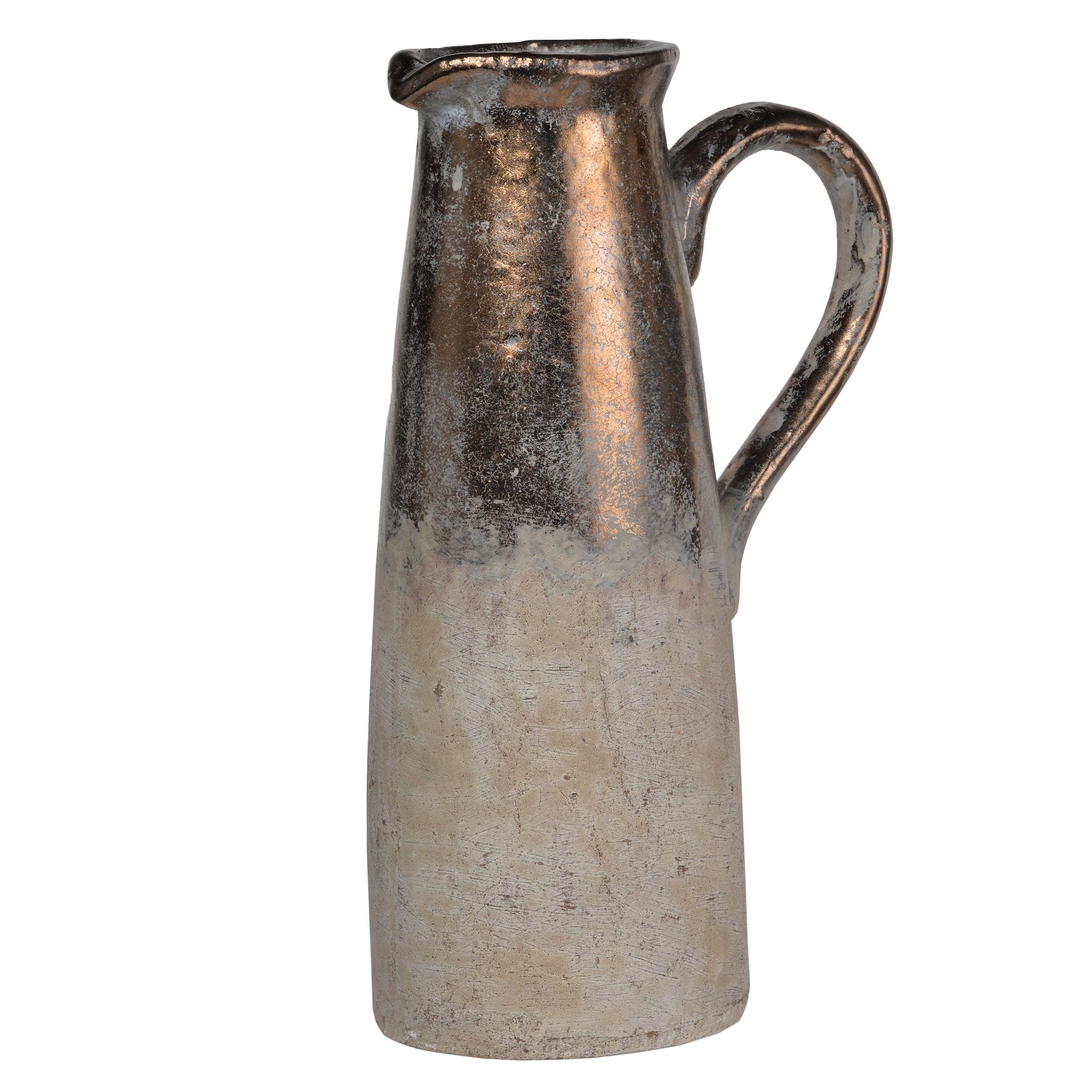 Libra Sienna Brown Ceramic Decorative Bottles