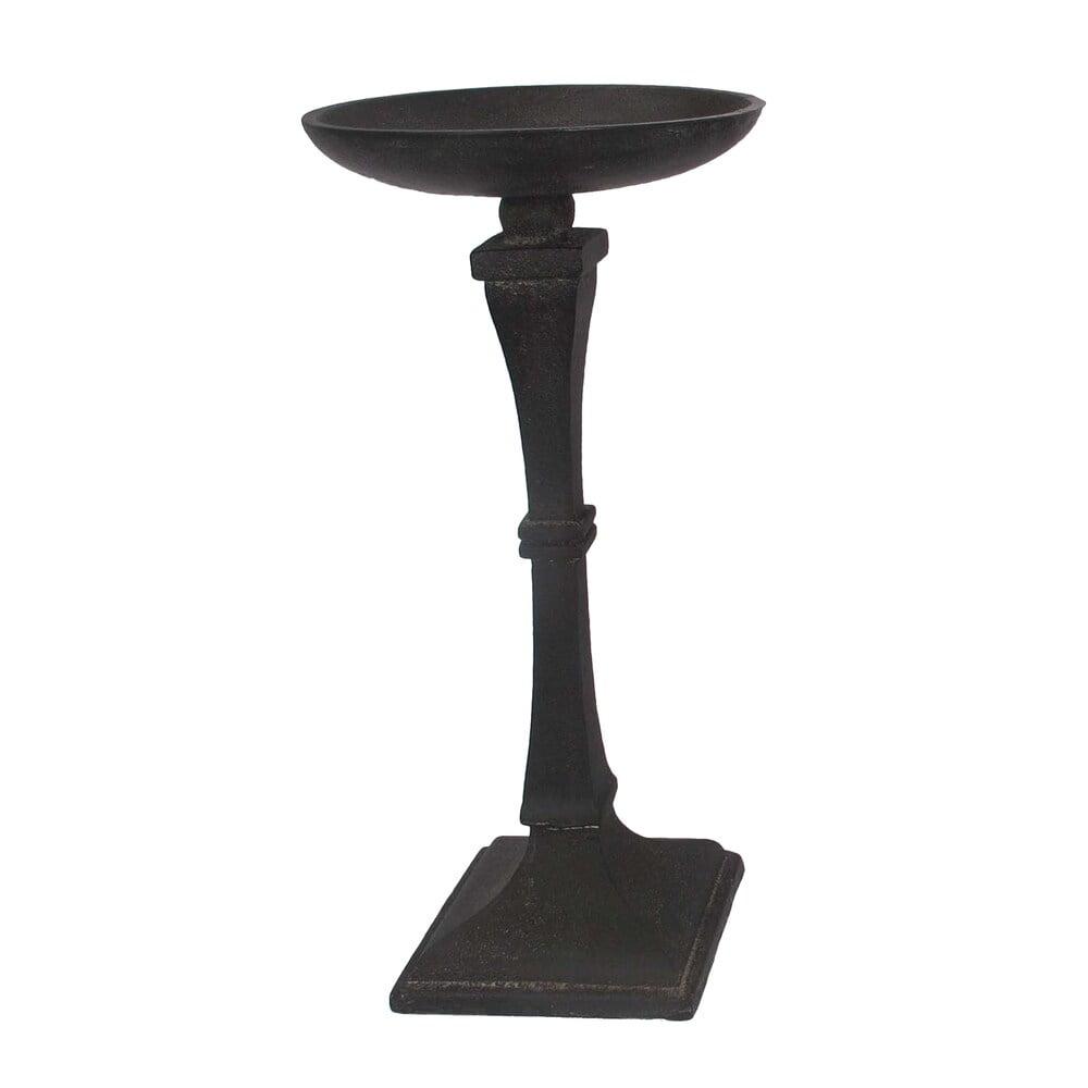 Matte Black Iron Vintage Candle Holder, 17-inch