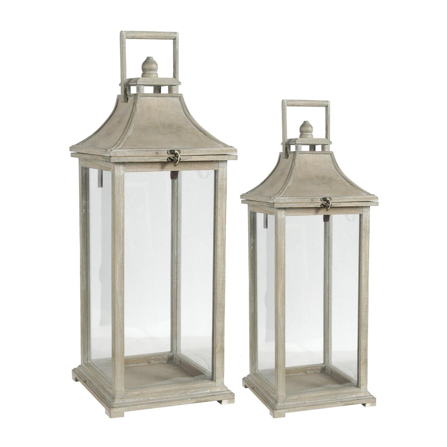 2 Piece Table Top Lantern Set